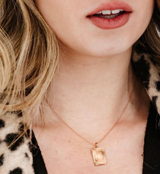 Rectangle Fingerprint Pendant