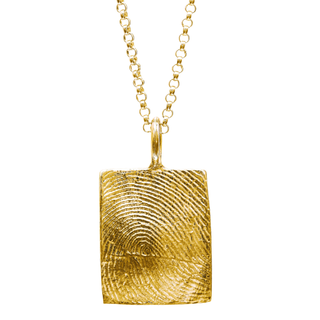 Rectangle Fingerprint Pendant