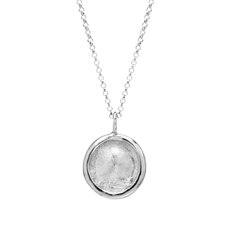 Round Fingerprint Bezel Pendant