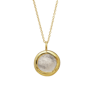 Round Fingerprint Bezel Pendant