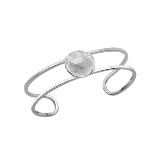 Sterling Silver Fingerprint Deco Bracelet