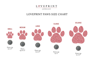 Paw Print Pendant Key Ring