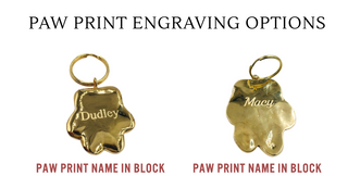 Paw Print Pendant Key Ring