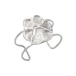 Sterling Silver Paw Print Deco Bracelet