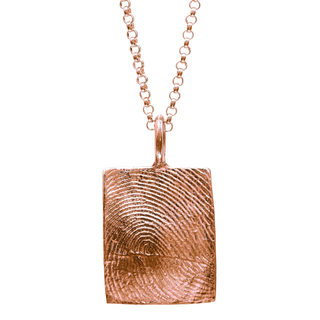 Rectangle Fingerprint Pendant