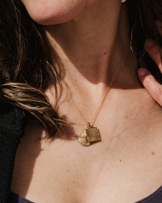 Square Fingerprint Pendant