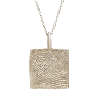 Square Fingerprint Pendant