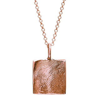 Square Fingerprint Pendant