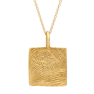 Square Fingerprint Pendant