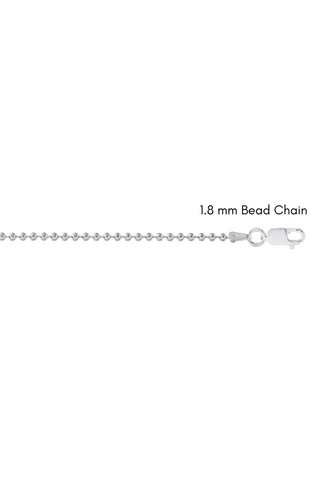 1.8mm Sterling Silver Bead Chain